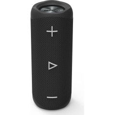 SHARP GXBT280 Bluetooth-Lautsprecher, traģisks mūzikas atskaņotājs ar DSP tehnoloģiju (max 12 Stunden Spielzeit, spritzwassergeschützt), melns