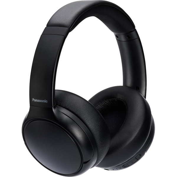 Panasonic RB-M600BE-K bezvadu austiņas ar hibrīda ANC, rotējošas austiņas, Bluetooth 5.3, iebūvēts mikrofons, līdz 65 stundām atskaņošanas, XBS Deep, USB-C, melnas krāsas