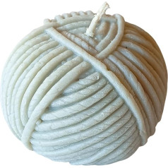 NaturaCandles Christmas Candle, Wool Balls, Perfect for Magical and Special Moments, 100% Handmade, Irresistible Fragrance Without Being Overwhelming (FLOWERY GREY)