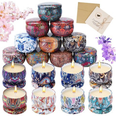 UCAMP Scented Candles Gift Set, Aromatherapy Candles Set (18 Pieces), Soy Wax Candle Set, Scented Candles Gift Set for Women, Christmas, Mother, Bathroom, Birthday, Yoga, Anniversary, Woman