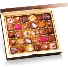 Pralinenbote Genussmanufaktur - Pralinenclub Welcome Collection ar 30 Chocolatiers Chocolatiers, ekskluzīva šokolādes dāvana (viena šokolādes piegāde)