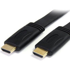 StarTech.com 6 ft plakans ātrgaitas HDMI kabelis ar Ethernet - Ultra HD 4k x 2k HDMI kabelis - HDMI uz HDMI M/M - plakans HDMI kabelis