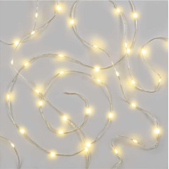 EMOS LED pasaku gaismas, 120 LED pilienu pasaku gaismas, 12 m garas Ziemassvētku pasaku gaismas + 5 m kabelis, ieskaitot barošanas avotu, taimeris 6/18 h, svinībām, Ziemassvētkiem, silti balta, IP44, iekštelpām un ārpus telpām