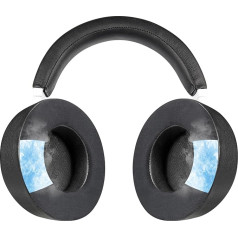 SOULWIT Protein Leather Headband Pad + Cooling Gel Ear Pads for Corsair Virtuoso RGB Wireless XT SE Gaming Headset Rezerves galvas saites spilventiņa remonta daļa