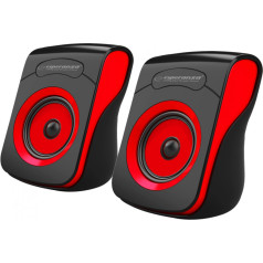 Skaļruņi 2.0 usb flamenko melns un sarkans