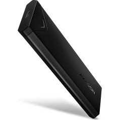 Axagon Eem2-ub2 ārējais alumīnija korpuss, usb-c 3.2 gen 2 - m.2 nvme ssd, garums no 42 līdz 80 mm, melns