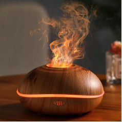 Birshe Aromterapijas lampa, 200 ml liesmas difuzora mitrinātājs, 7 krāsu gaismas ēterisko eļļu difuzors mājai, birojam, istabas smaržai, jogai, bezūdens automātiskā izslēgšanās/zems trokšņa līmenis