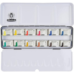 Schmincke Academie Aquarell Compact Paint Box, Metal Box, High Lightfast Shades, Fine Artist Watercolour Paints