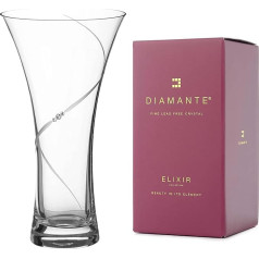 DIAMANTE Swarovski Silhouette Trumpet Vase - Crystal Glass Vase with Swarovski Crystals - 25cm