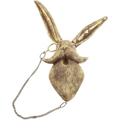 Atyhao Head Wall Decor Sienas mākslas dekori Sienas mākslas dekori Deer Head Wall Hanging Home Decor Ūdensizturīgs bronzas sveķu dzīvnieku skulptūra Sunscreen dzīvnieku galvas sienas piekaramie rotājumi (Rabbit)