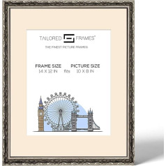 Pielāgoti rāmji -Wiener Silver Vintage Elaborate Shabby Chic Picture Frame izmērs 14 x 12 10 x 8