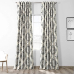 HPD Half Price Drapes BOCH-KC27B-108 Aizkari guļamistabai, viesistabai (1 panelis), poliestera maisījums, daudzkrāsaini, 50 collas x 108 collas