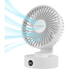 EASEBREEZ mazs galda ventilators, klusa darbība, viegls svars, neliela telpa, regulējams USB ventilators, balts