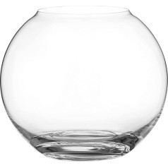 17.5cm Round Ball Vase Decorative Crystal Glass Vase Ideal for Bouquets and Other Decorations