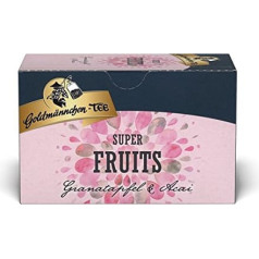 Goldmännchen Tee Super augļi ar granātābolu, Acai, aroniju, aroniju, plūškoka ogām (6 x 45 g)