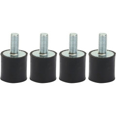 Pack of 4 Male and Female Shock Absorbers, M3 M5 M6 Rubber Mounts Anti-Vibration Silent Block Car Boat Coils (VD15 x 15 M5 x 12)