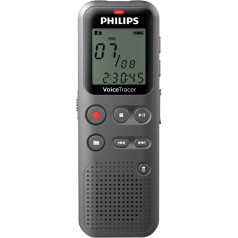 Philips DVT1110 Digitālais diktofons piezīmju, ideju un domu ierakstīšanai ceļā, 4 GB, USB ports, sudraba krāsā