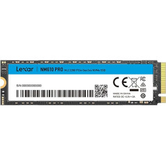 Lexar NM610PRO 500 GB SSD, M.2 2280 PCIe Gen3x4 NVMe 1.4 iekšējais, līdz 3300 MB/s lasīšanai, 1700 rakstīšanai, iekšējais 3D NAND Flash cietvielu diskdzinis klēpjdatoram, galddatoram, datoram