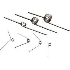 RSRSR Torsionsfeder aus Edelstahl, Drahtdurchmesser 0,7 mm, Außendurchmesser 8 mm, mechanische Torsionsfedern aus Federstahl,(0.7x8mm-9 pagriezieni - 120°)