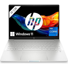 HP Pavilion Plus Laptop, 14-Inch 2.8K Display, Intel Core i7-12700H, 16 GB DDR4 RAM, 1 TB PCIe NVMe SSD, Intel Iris Xe Graphics, Windows 11 Home, QWERTZ Keyboard, Silver