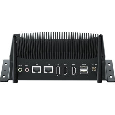 WEIDIAN Fanless Mini PC Win 11, bezventilatoru PC i7, Industrial PC Core i7-10810U, Mini PC bez ventilatora, Dual HD+DP Triple Display, 2RS232 COM, 2RJ45 LAN, 6USB, GPIO, WiFi, BT4.2, Linux/Ubuntu