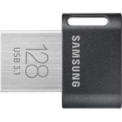 Samsung MUF-32AB/EU FIT Plus A tipa USB 3.1 zibatmiņas disks, melns/balts, metālpelēks, 128 GB