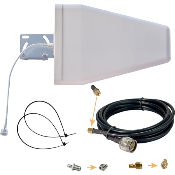 9dBi āra antena Vodafone 5G 698-3700 MHz antena Iekļauta LTE WiFi RFID Elio Lora 3M kabelis ts9, SMA, rp-SMA