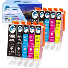 GoToners XXL kasetnes saderīgas ar Canon 580 581 PGI-580 CLI-581 printeru kasetnēm priekš Canon Pixma TR8550 TS705 TS6350 TS6250 TS6150 TS8250 TS8150 TS9550 TS6351 TS6151 TS622 51 TR8 TR500 TR7550