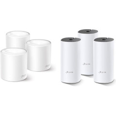 TP-Link Deco X50 Mesh WLAN komplekts 3 Pack & Deco M4 Mesh WLAN komplekts 3 Pack, AC1200 divjoslu maršrutētājs un retranslators