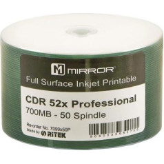 Ritek CD-R, Profiqualität, Weiß, bedruckbar, 50 Stück