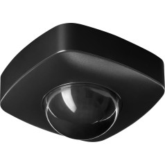 Kustības un klātbūtnes detektors 360st, IP65, 2000W, 3 sensori, melns