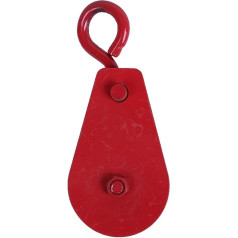 CekoCk Riemenscheibenseil Riemenscheiben for Draht, Rillenrad-Riemenscheibe, rote Metall-Heberollenblöcke, 0,3 t, 300 kg, 661,4 lbs