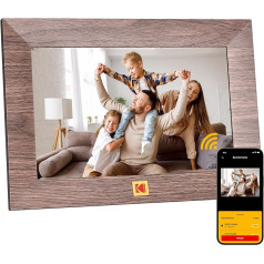 KODAK 8 collu WiFi digitālais bilžu rāmis, 1280 x 800 HD IPS skārienjūtīgais ekrāns, WiFi, 32 GB atmiņa, automātiska rotācija, piestiprināms pie sienas, tūlītēja koplietošana no jebkuras vietas