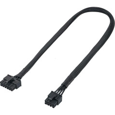 YieJoya PCIE kabelis Be Quiet barošanas blokam, PSU 12 Pin Male to PCIe 8 Pin (6+2) spraudnis, pārklāts kabelis, paredzēts tikai grafiskās kartes barošanai