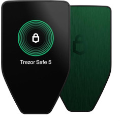 Trezor Safe 5 - kriptogrāfijas aparatūra ar drošu elementu un paroli, krāsains skārienekrāns, haptiskā atgriezeniskā saite, Bitcoin drošība, atbalsta tūkstošiem monētu un žetonu, Green Beryl, Classic