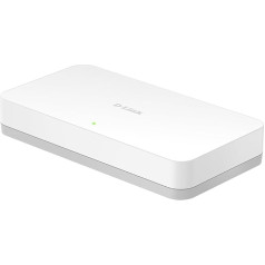 D-Link GO B/W 8G/E 8-port Gigabit Easy Desktop komutators, balts/pelēks