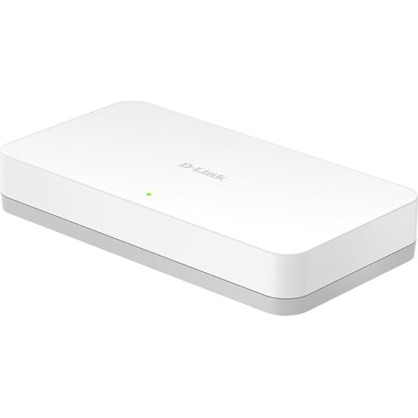 D-Link GO B/W 8G/E 8-port Gigabit Easy Desktop komutators, balts/pelēks