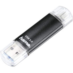 Hama 256 GB USB atmiņas karte ar USB 3.0 un microUSB (2-in-1 USB karte, piemēram, Android mobilajam tālrunim, planšetdatoram, datoram, piezīmjdatoram, PC, klēpjdatoram, MacBook, OTG, 40 MB/s) Mobilā tālruņa karte, dubulta