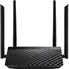 ASUS RT-AC1200 V2 maršrutētājs (WiFi 5 AC1200 MIMO, 4x Fast Ethernet LAN, App Control, DFS, IPv6)