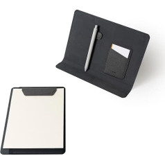LHiDS Creative A5 Folio 2.0 ar statīvu, biznesa portfolio, 3 in 1 Padfolio ar magnētiskajiem aksesuāriem, mapi, darba galda organizēšanas plāksni mājai un birojam (melns)