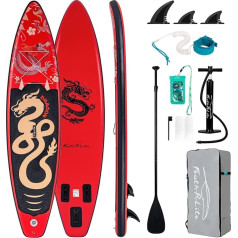 FEATH-R-LITE Aufblasbare Stand Up Paddle Boards Multifunktionale Paddleboard Mit Handpumpe, Sup Rucksack, Leine, Einstellbares Paddel, Für Erwachsene, Jugend Aller Fertigkeitsstufen