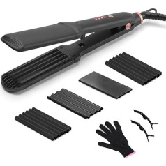 Утюжок для волос, 3-в-1 выпрямитель для волос Crepe Iron Multistyler Ceramic Straightener and Wave Iron Hair, регулировка температуры, керамический выпрямитель для выпр