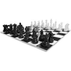 Übergames Garden Chess Figures Made of Durable PVC, for Outdoor Garden and Parks - UV Protected - Without Game Board - 30 cm High King - Detailed Figures