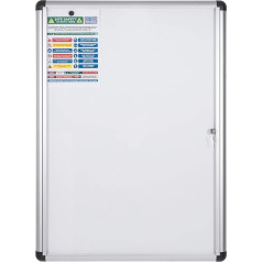 Biroja vitrīna iekštelpām ar papildu slēdzamu magnētisko tāfeli, izmērs: 723 x 984 mm - 9 x A4.