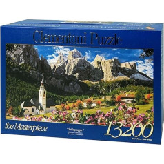 Clementoni 38007 Sella Group Dolomites - Puzzle 13200 gabaliņu, atjautības spēle visai ģimenei, Puzzle pieaugušajiem no 14 gadiem