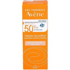 Avène tonēts sauļošanās šķidrums SPF 50+ jutīgai, normālai un kombinētai ādai, 50 ml, krēms