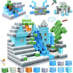 Uiczdry Pack of 110 Magnetic Building Blocks - Build Mine Magnet World Set, Magnetic Building Blocks, Magnetic Toy for Boys and Girls, Montessori Toy from 3 Years, Gift for Children