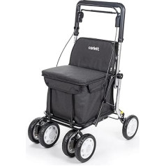 Carlett - Comfort Assist Lett900P | Iepirkumu ratiņi | 4 riteņu salokāmie iepirkumu ratiņi | I klases medicīniskā ierīce | Noņemama soma 36L/15kg | Noliktava | Melna krāsa