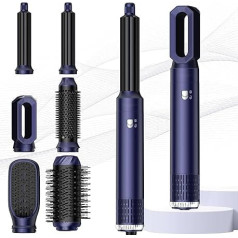 Air Styler 6 in 1 matu ieveidotājs ar matu žāvētāju, cirtas, matu suka, matu suka, matu suka, iztaisnošanas suka, burvju ieveidotājs iztaisnošanai, apjoma veidošanai, cirtas, žāvēšanai