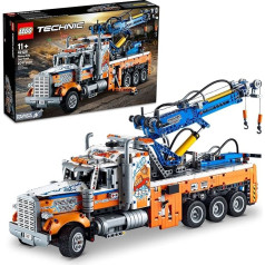 LEGO Technic Heavy Duty Tow Truck ar celtni, rotaļu modeļu konstruktors, sērija 